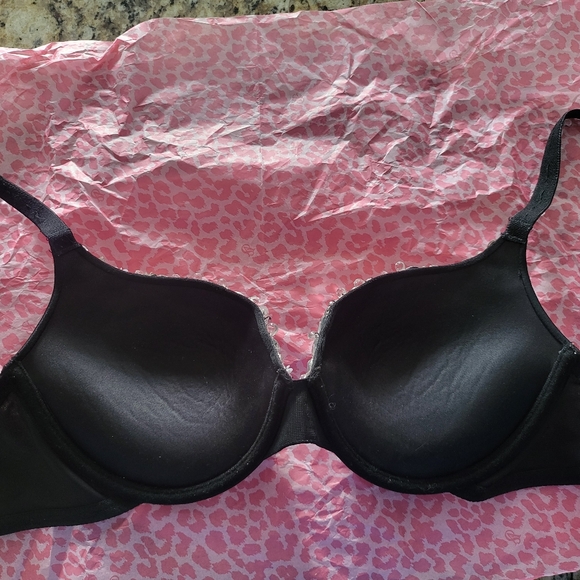 Glamorous MARCIANO Rhinestones Jewels Black Bra 36C 🔥 - Picture 6 of 9